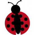 Adesivo coccinella sticker adesivo