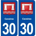 30 Caveirac blason ville autocollant plaque immatriculation département