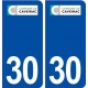 30 Caveirac logo ville autocollant plaque immatriculation département