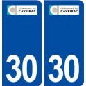 30 Caveirac logo ville autocollant plaque immatriculation département