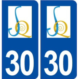 30 Saint Quentin la Poterie logo ville autocollant plaque immatriculation département