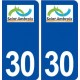 30 Saint Ambroix logo ville autocollant plaque immatriculation département