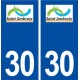 30 Saint Ambroix logo ville autocollant plaque immatriculation département