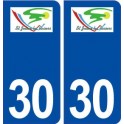 30 Saint Julien les Rosiers logo ville autocollant plaque immatriculation département