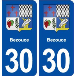 30 Bezouce blason ville autocollant plaque immatriculation département