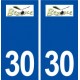30 Bezouce logo ville autocollant plaque stickers