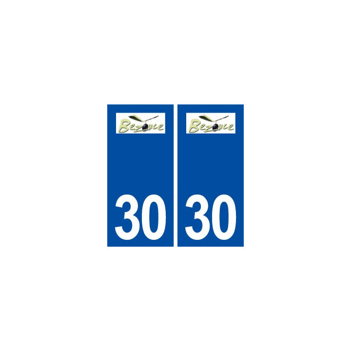30 Bezouce logo ville autocollant plaque stickers