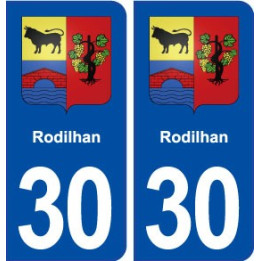30 Rodilhan blason ville autocollant plaque immatriculation département