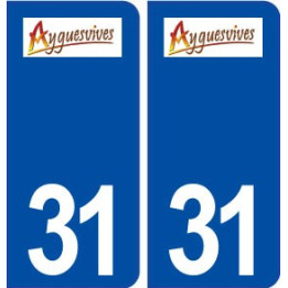 31 Ayguesvives logo ville autocollant plaque immatriculation département