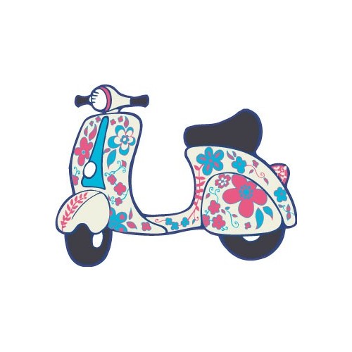 Autocollant scooter sticker adhesif