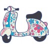 Autocollant scooter sticker adhesif