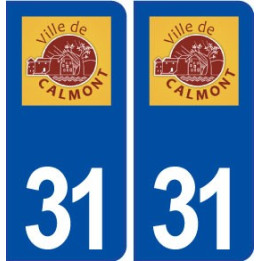 31 Calmont logo ville autocollant plaque immatriculation département
