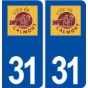 31 Calmont logo ville autocollant plaque immatriculation département