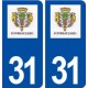 31 Fonbeauzard logo ville autocollant plaque immatriculation département