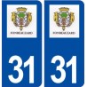 31 Fonbeauzard logo ville autocollant plaque immatriculation département