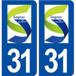 31 Gagnac sur Garonne logo ville autocollant plaque immatriculation département