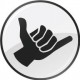 Autocollant shaka main sticker logo