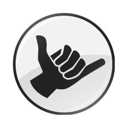 Autocollant shaka main sticker logo