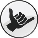 Autocollant shaka main sticker logo