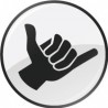 Autocollant shaka main sticker logo