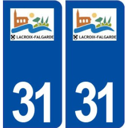 31 Lacroix Falgarde logo ville autocollant plaque immatriculation département