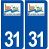 31 Lacroix Falgarde logo ville autocollant plaque immatriculation département