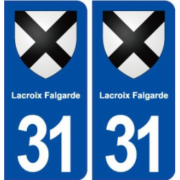 31 Lacroix Falgarde blason ville autocollant plaque immatriculation département