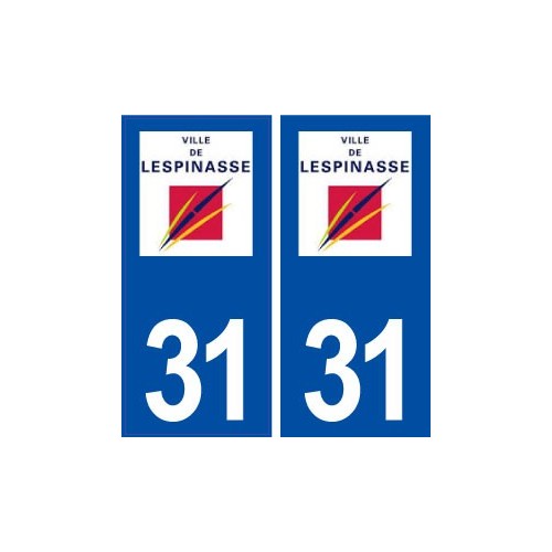31 Lespinasse logo ville autocollant plaque stickers