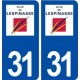 31 Lespinasse logo ville autocollant plaque stickers