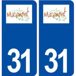 31 Miremont logo ville autocollant plaque immatriculation département