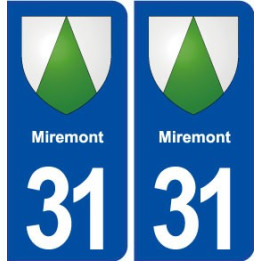 31 Miremont blason ville autocollant plaque immatriculation département