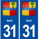 31 Seilh blason ville autocollant plaque immatriculation département