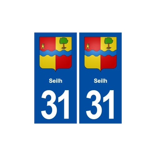 31 Seilh blason ville autocollant plaque immatriculation département