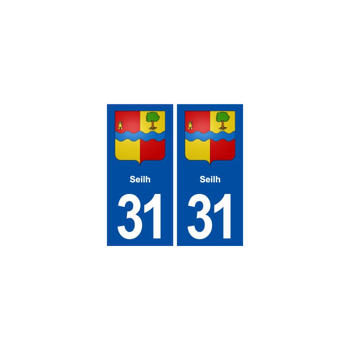31 Seilh blason ville autocollant plaque immatriculation département