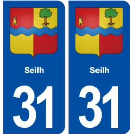 31 Seilh blason ville autocollant plaque immatriculation département