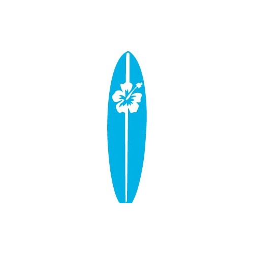 Autocollant planche surf ocean surf stickers couleur turquoise