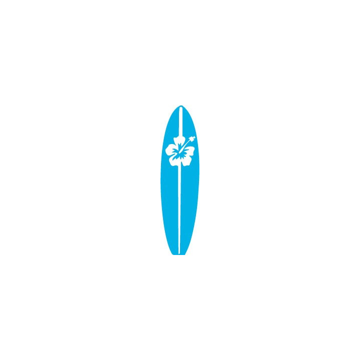 Autocollant planche surf ocean surf stickers couleur turquoise