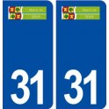 31 Seilh logo ville autocollant plaque immatriculation département
