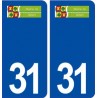 31 Seilh logo ville autocollant plaque immatriculation département