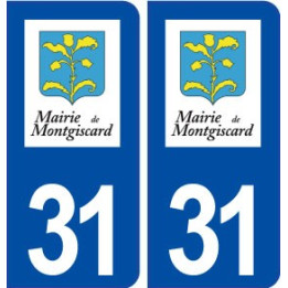 31 Montgiscard logo ville autocollant plaque immatriculation département
