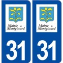 31 Montgiscard logo ville autocollant plaque immatriculation département