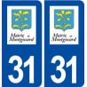 31 Montgiscard logo ville autocollant plaque immatriculation département