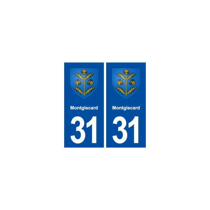 31 Montgiscard blason ville autocollant plaque immatriculation département