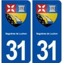 31 Bagnères de Luchon blason ville autocollant plaque stickers