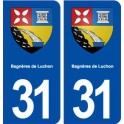 31 Bagnères de Luchon wappen der stadt aufkleber typenschild aufkleber