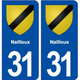 31 Nailloux blason ville autocollant plaque immatriculation département