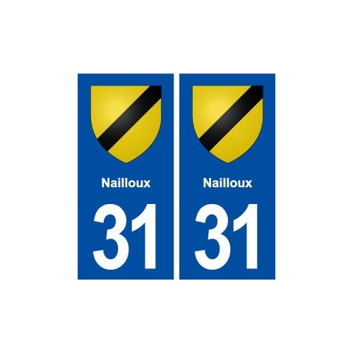 31 Nailloux blason ville autocollant plaque immatriculation département