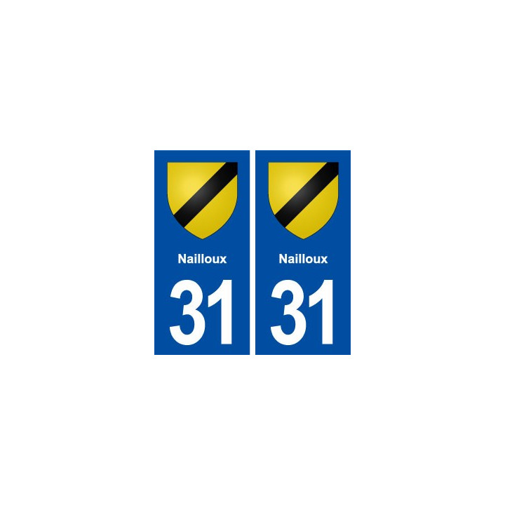 31 Nailloux blason ville autocollant plaque immatriculation département