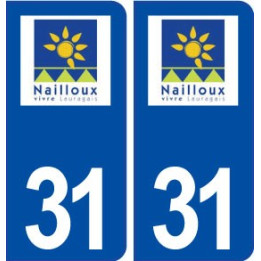 31 Nailloux logo ville autocollant plaque immatriculation département blason ville autocollant plaque stickers
