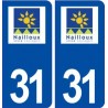 31 Nailloux logo ville autocollant plaque immatriculation département blason ville autocollant plaque stickers